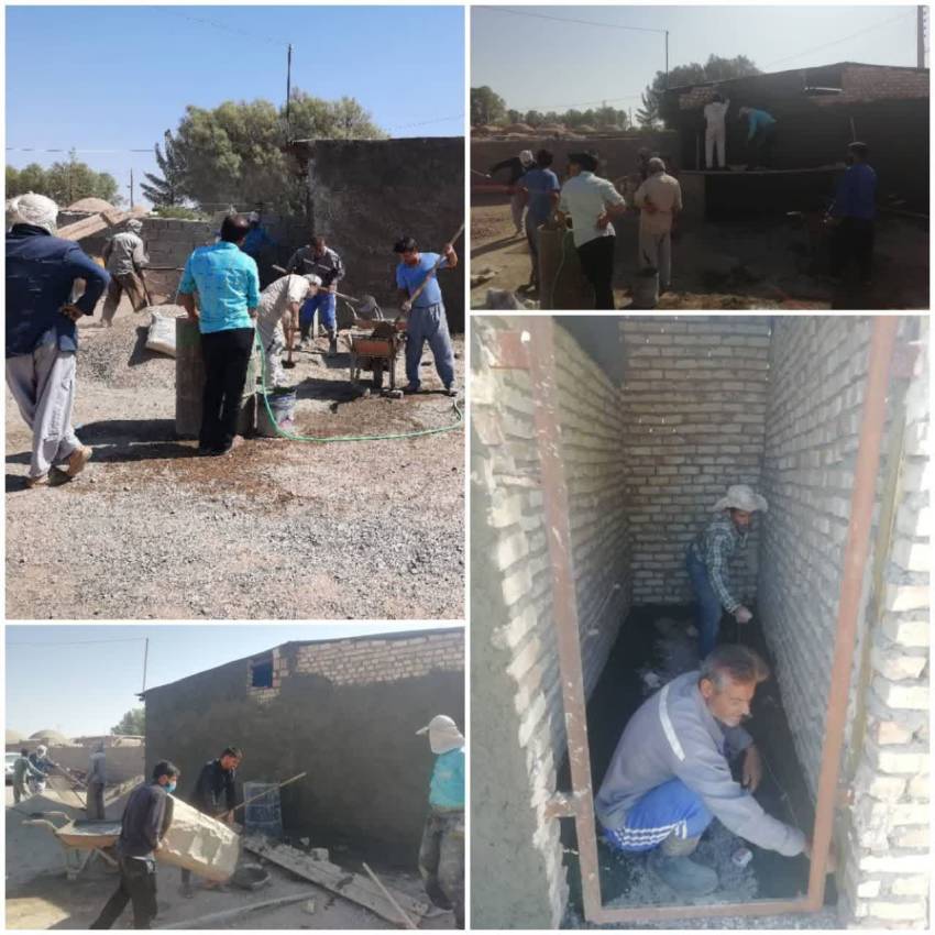 برگزاری اردوی جهادی یکروزه عمرانی بسیجیان روستای علی آبادزارعین شهرستان خوسف استان خراسان جنوبی